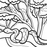 דף צביעה נחש בג'ונגל