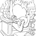 דף צביעה ארתור ומוגלי בשעת מנוחה