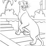 דף צביעה בגירה הפנתר השחור