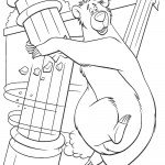 דף צביעה הדוב באלו מחזיק בחומות