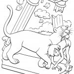 דף צביעה הפנתר בגירה מציל את מוגלי