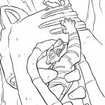 דף צביעה שירחן הטיגריס תוקף את הנשר