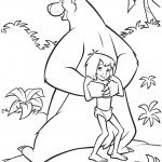 דף צביעה באלו ומוגלי חברים טובים