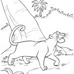דף צביעה הנמר בגירה בג'ונגל