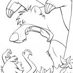 דף צביעה מוגלי נלחם בטיגריס שירחן