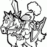 דף צביעה אבירים 18