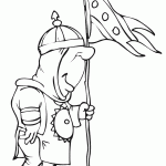 דף צביעה אבירים 9