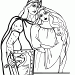 דף צביעה אבירים 8