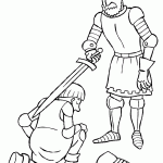 דף צביעה אבירים 2