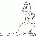 דף צביעה קונגורו 1 דף צביעה קונגורו 1