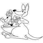 תינוק הקונגורו נותן פרח לאמו תינוק הקונגורו נותן פרח לאמו