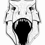 דף צביעה מסכת דינוזאור 1