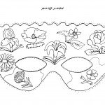 דף צביעה מסכת פרחים