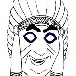 דף צביעה מסכת אינדיאני 1