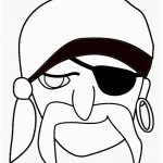 דף צביעה מסכת שודד ים 3