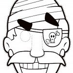 דף צביעה מסכת שודד ים 1