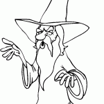 דף צביעה קוסם 2