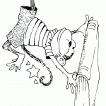 דף צביעה קוף אוחז בספר