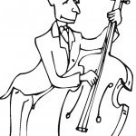 דף צביעה נגן קונטרבס