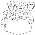 דף צביעה שירת המקהלה