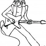 דף צביעה נגן רוק