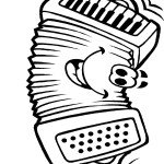 דף צביעה אקורדיון חייכני