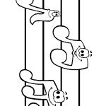 דף צביעה תווי נגינה מחייכים