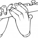 דף צביעה נגינה בחליל