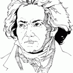 דף צביעה המלחין בטהובן