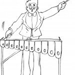 דף צביעה נגינה בקסילופון