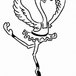 דף צביעה בת יענה רוקדת בלט