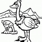 דף צביעה בת יענה טומנת ראשה בחול