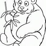 דף צביעה דוב פנדה 1