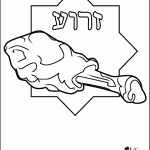 דף צביעה פסח - זרוע