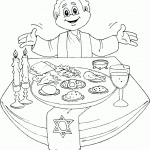דף צביעה צלחת סדר פסח