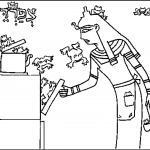 דף צביעה פסח - מכת צפרדעים