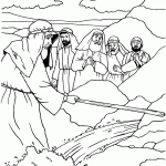 דף צביעה פסח - קריעת ים סוף