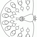 דף צביעה טווס 13
