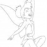 דף צביעה טינקרבל פורצת בצחוק