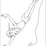 דף צביעה פיטר פן עף בשמיים