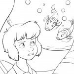 דף צביעה וונדי פוגשת בדגים