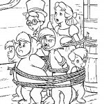 דף צביעה פיטר פן וחבריו נלכדים בשבי