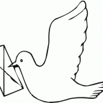 דף צביעה יונת דואר