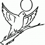 דף צביעה יונה 2