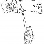 דף צביעה טבח מוציא פיצה מהטאבון