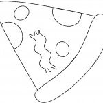 דף צביעה משולש פיצה