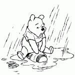 עצוב לפו הדוב בגשם