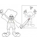 דף צביעה פורים 5