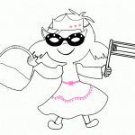 דף צביעה פורים 2