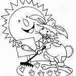 דף צביעה ארנב מגרף בגינת גזר